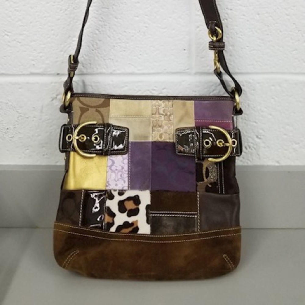 Vintage COACH leather canvas bag